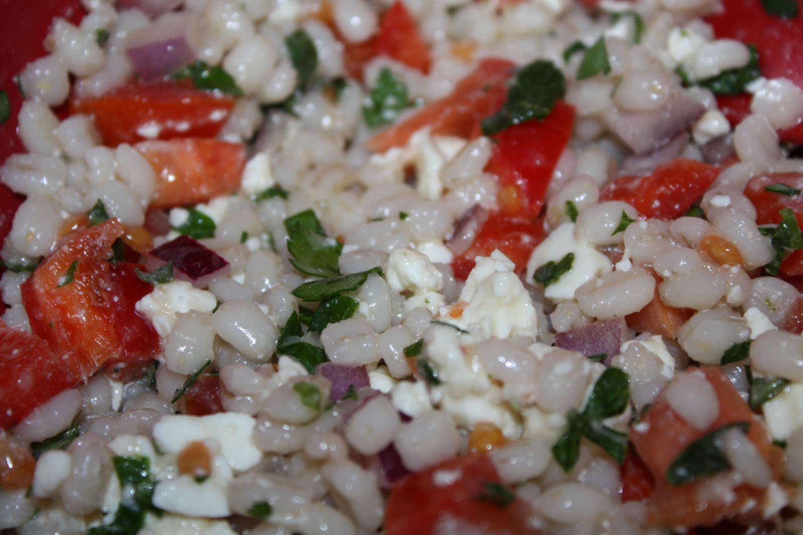 A Little Time and a Keyboard Greek Inspired Barley Salad