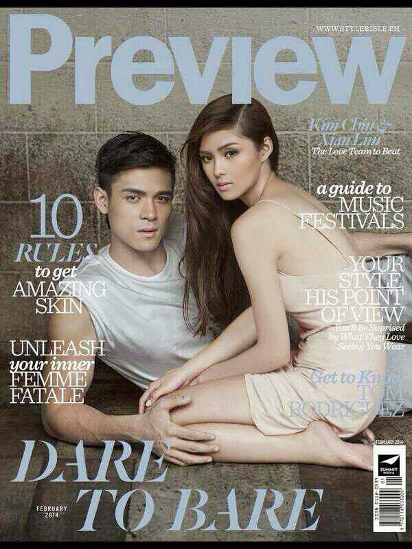 Kim Chiu and Xian Lim dare to bare in Preview cover