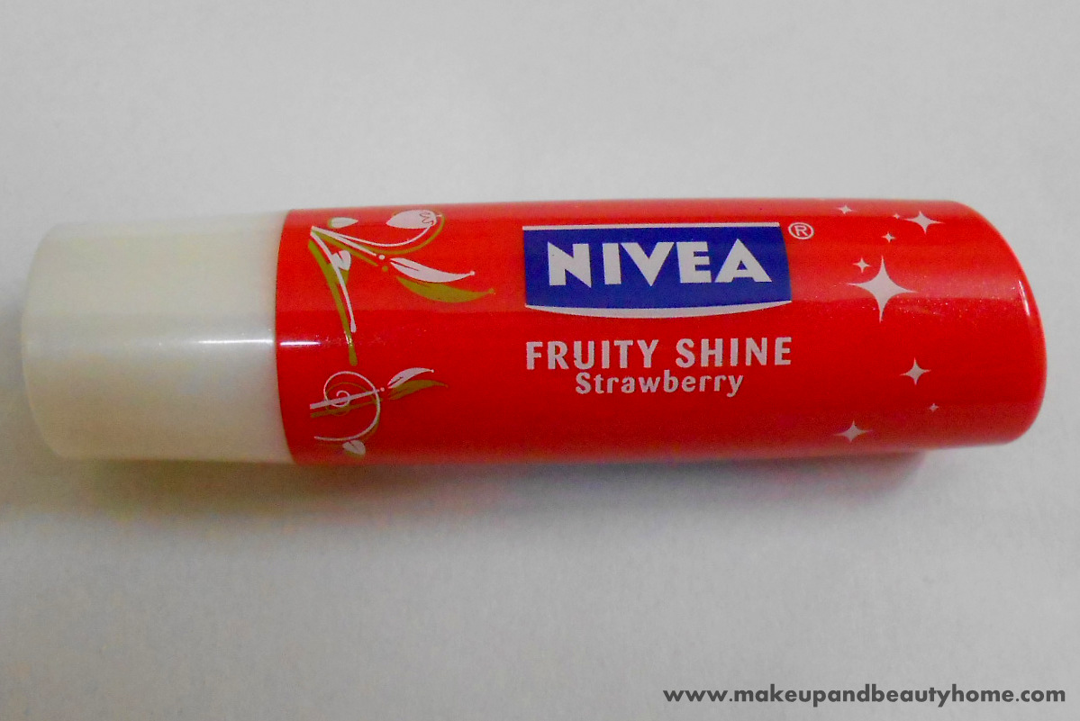 Nivea Fruity Shine Strawberry Lip Balm Review and Swatches