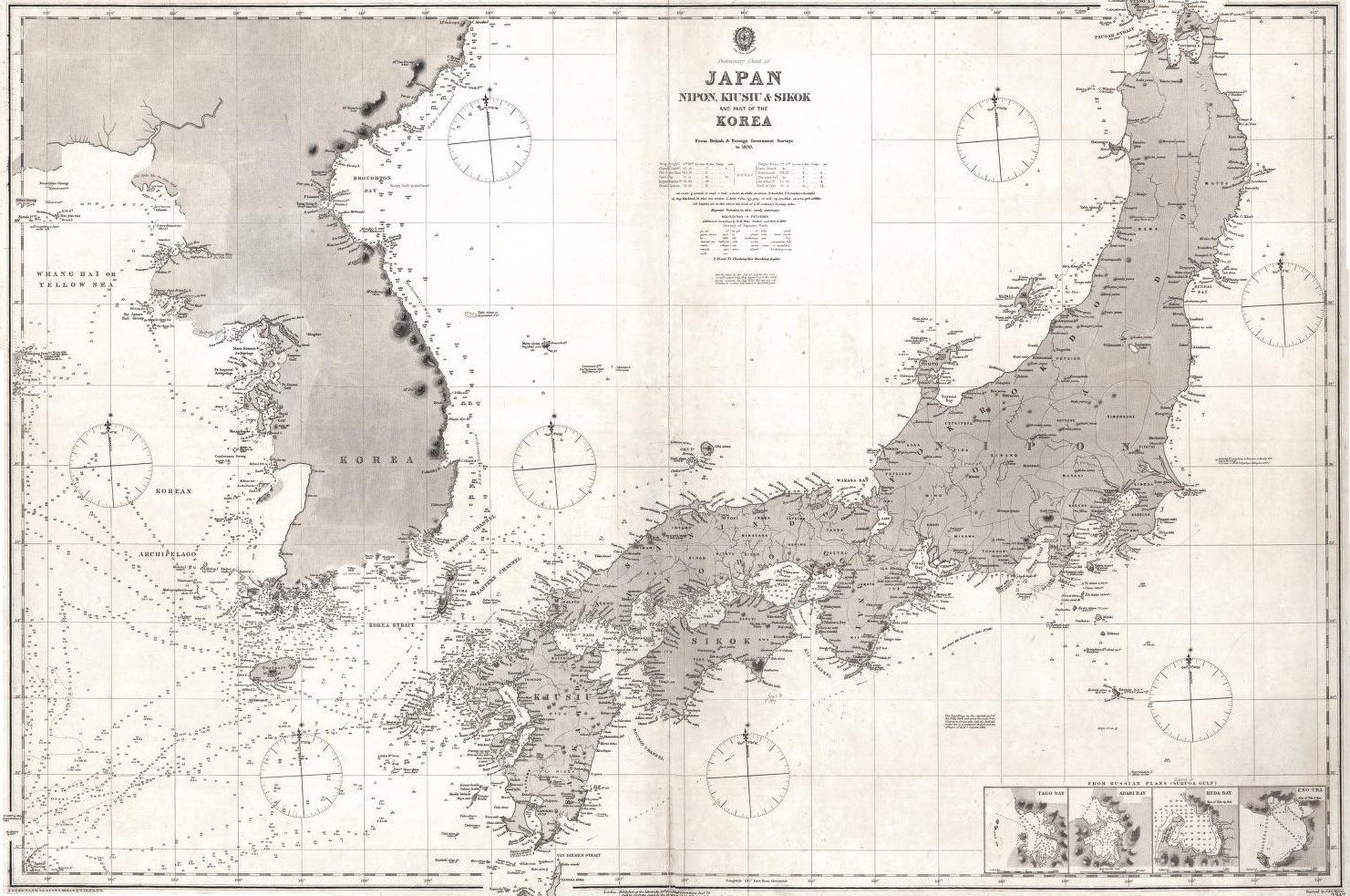 DokdoorTakeshima? 1873 British Nautical Chart of Japan and Korea