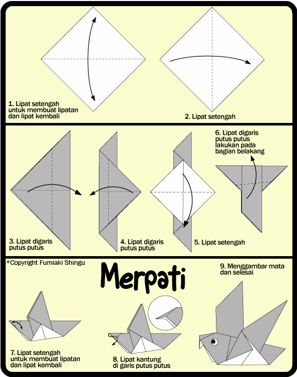 Cara Membuat Origami Angsa Dari Kertas Lipat Tutorial