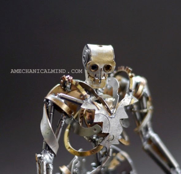 Insetos e aracnídeos mecânicos nas incríveis mini-esculturas de Justin Gershenson-Gates Justin Gershenson-Gates AMechanicalMind deviantart esculturas engrenagens animais mecânicos aranhas insetos metais