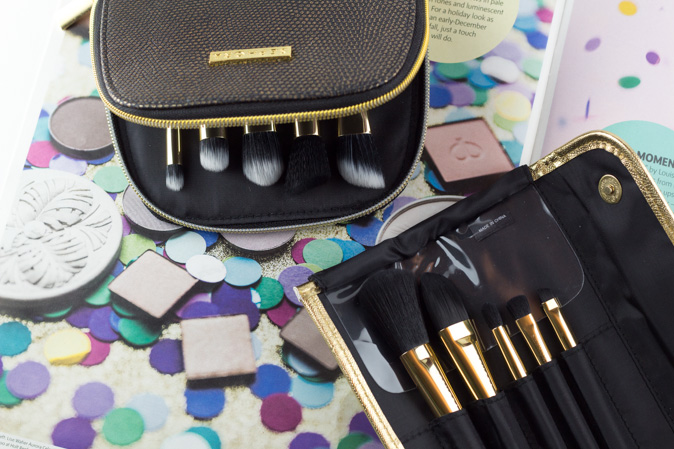 sephora all a glow brush set gold star skinny brush set review