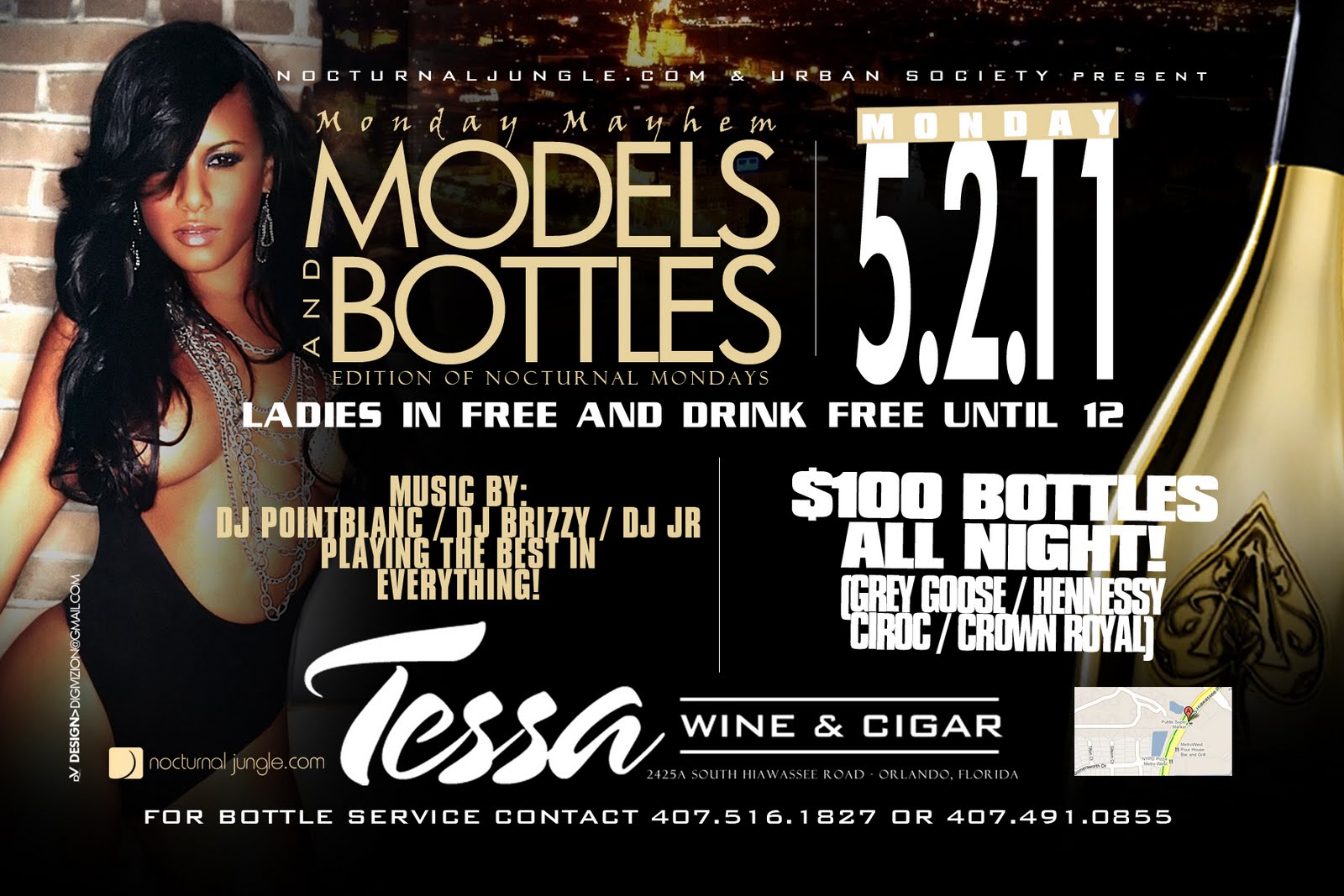 Urban Society "Monday Mayhem Models and Bottles edition"