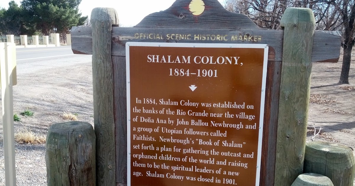 Historical Markers of New Mexico Shalam Colony Historical Marker Doña