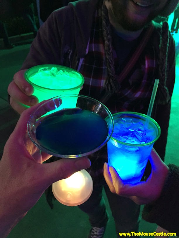 Two Rum Flurries, one Blue Snowberry Margarita