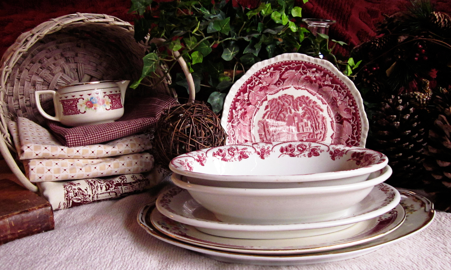 Elegant Economies I Adore Red....red plates, platters, saucers...