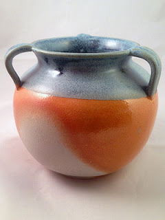 Soda Fired Tri-handled Ceramic Crock by Future Relics Pottery 