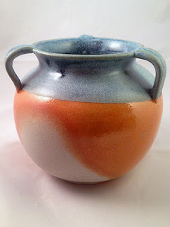 Hand Crafted Three Handled Ceramic Pot by Lori Buff Soda Fired Tri-handled Ceramic Crock by Future Relics Pottery