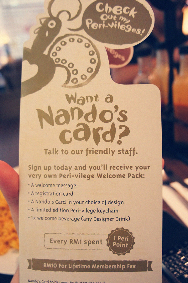 Me, You, Other, Site Got your Nando's Card yet?