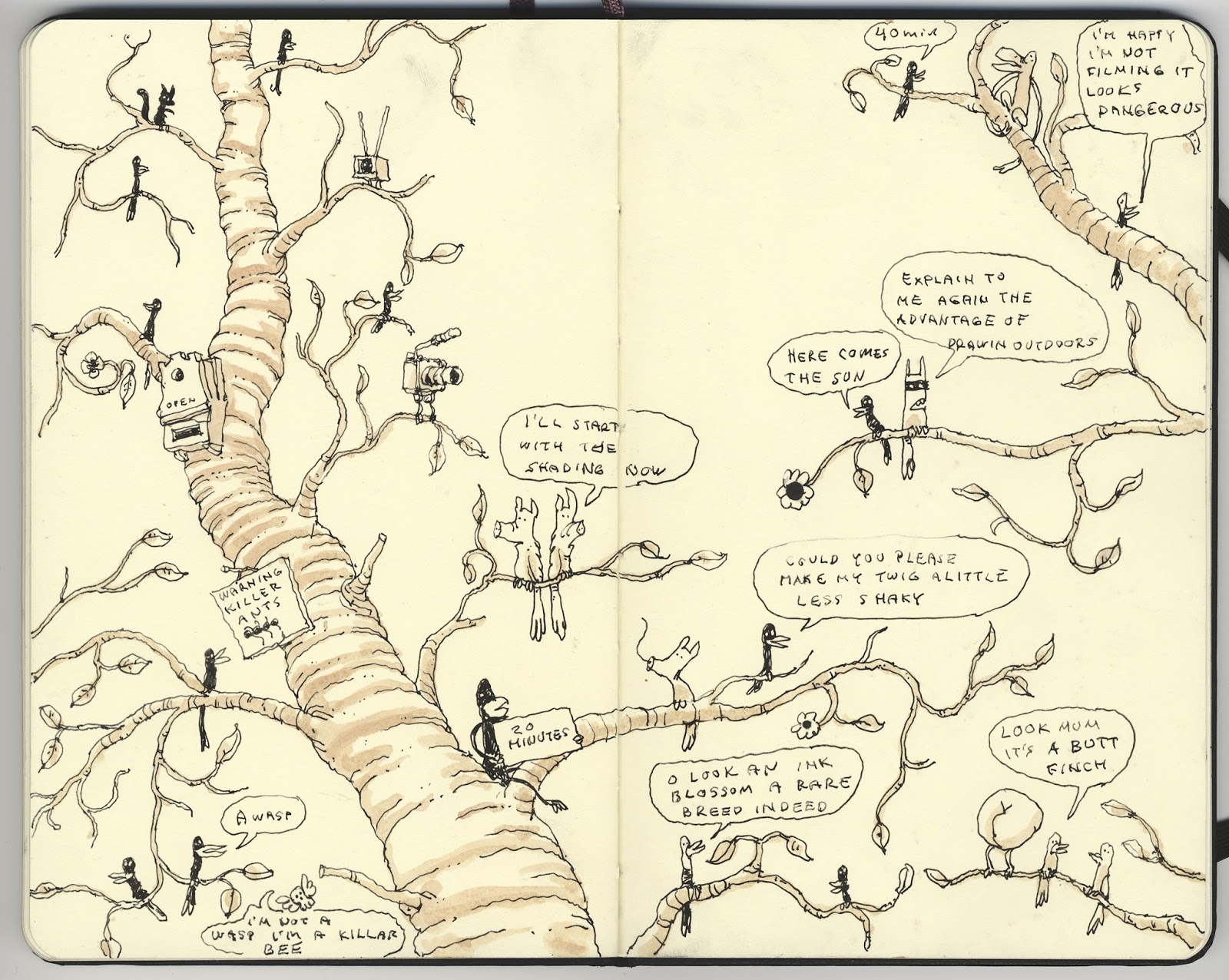 Mattias Inks Sketchbook skool drawing