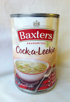A can of Baxter's Cock-a-leekie soup