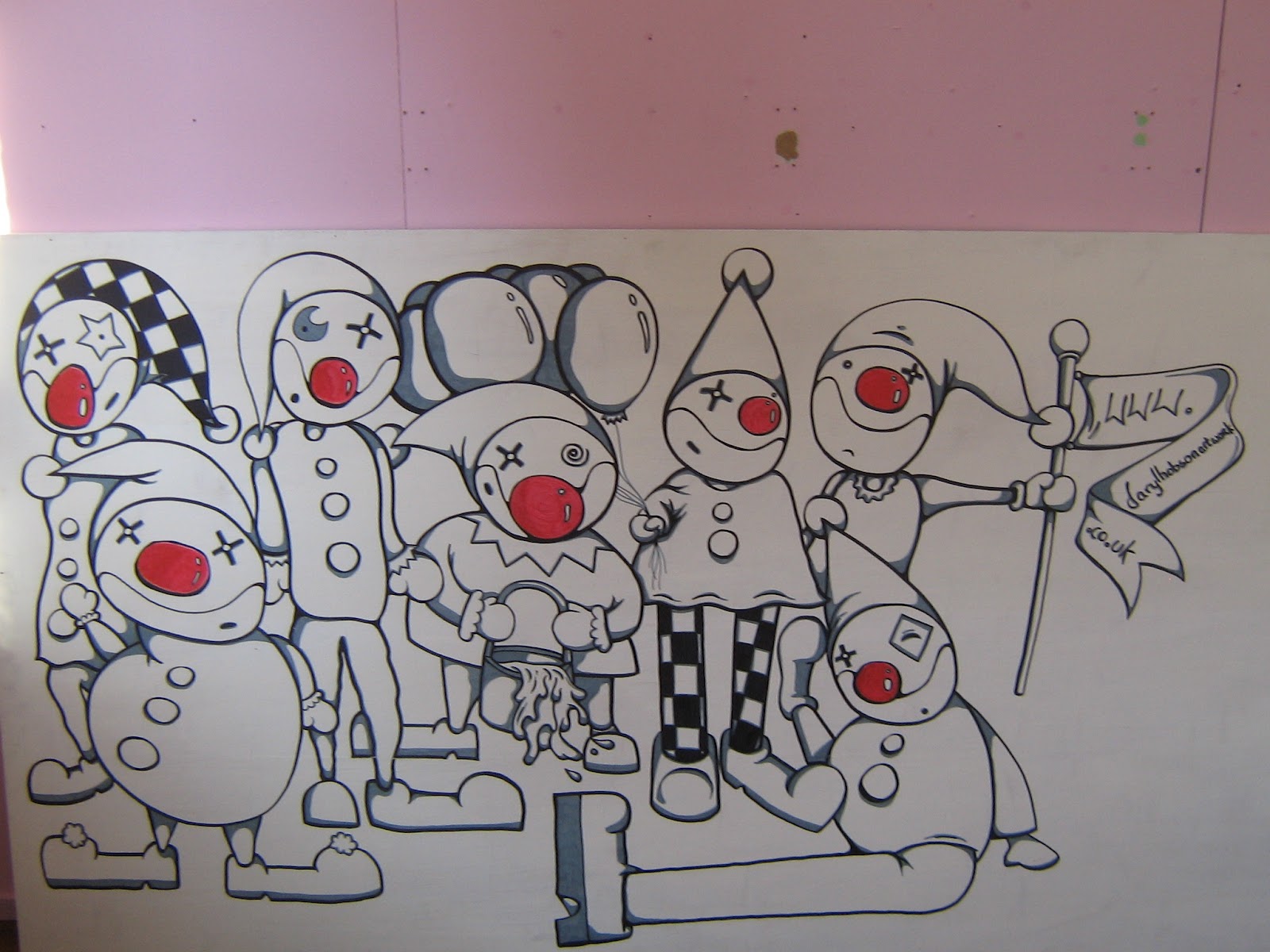 DARYL HOBSON ARTWORK: How To Draw A Clown step by step