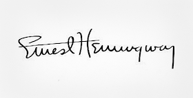 firma de E. Hemingway