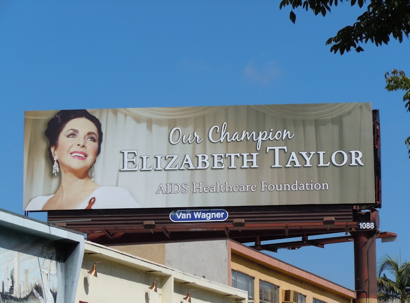 Liz Taylor AIDS tribute billboard