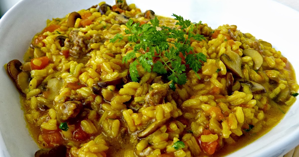 LE RICETTE DI NANI Risotto con funghi, salsiccia, zucca e zafferano