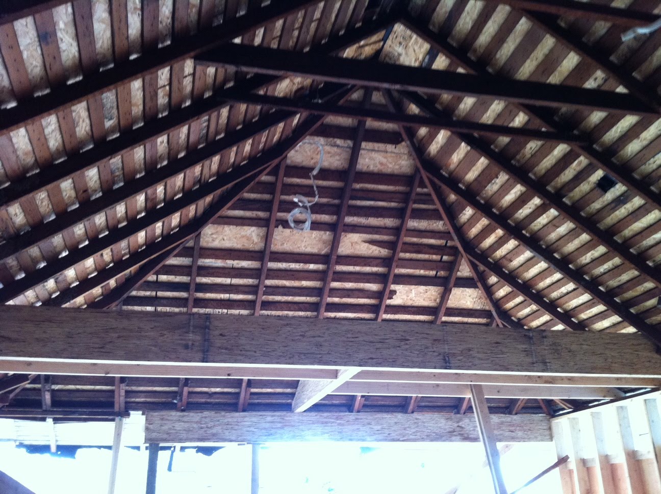 Seattle Passive Solar Home Remodel East Wall Finished Ceiling