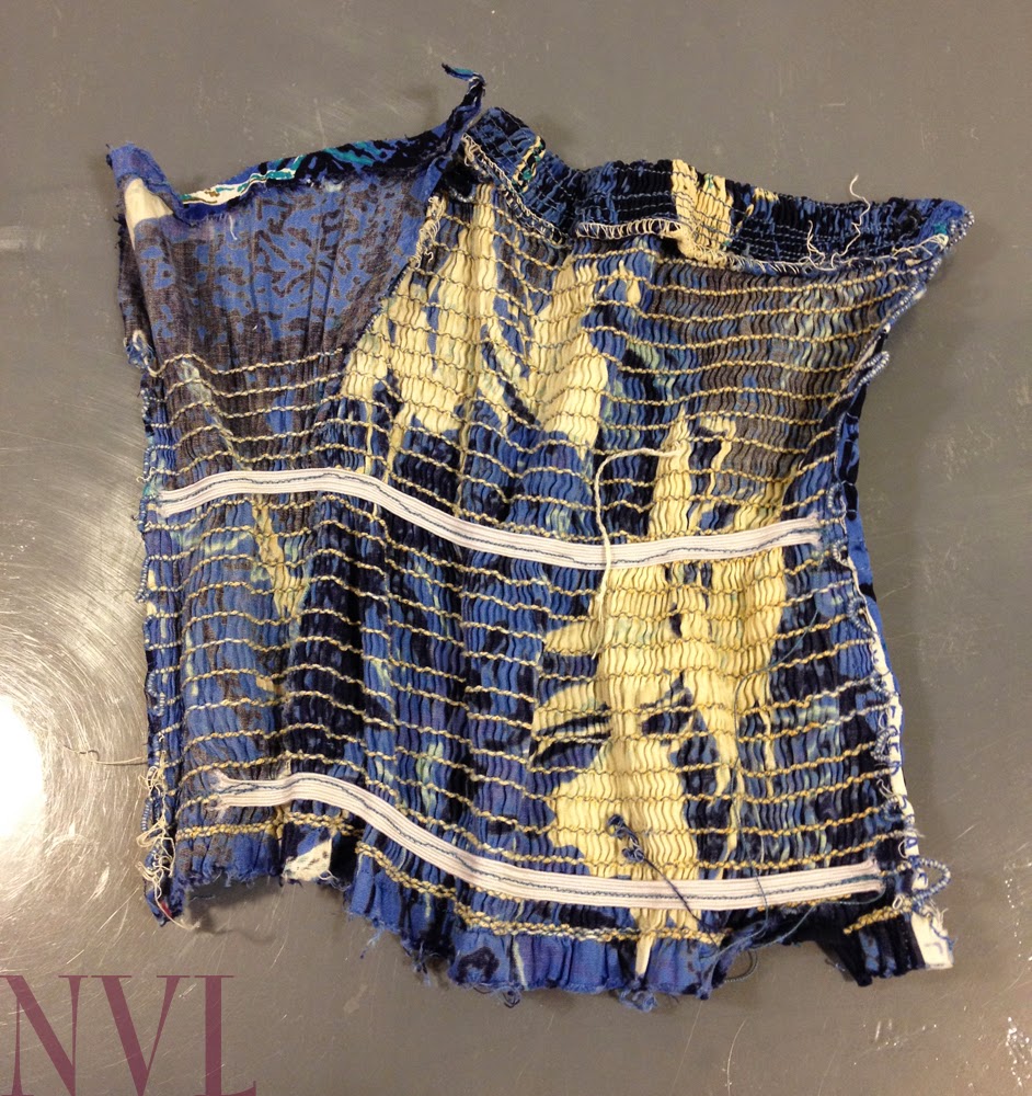 NewVintageLady Clothing restoration Repairing rotted shirring pt 1