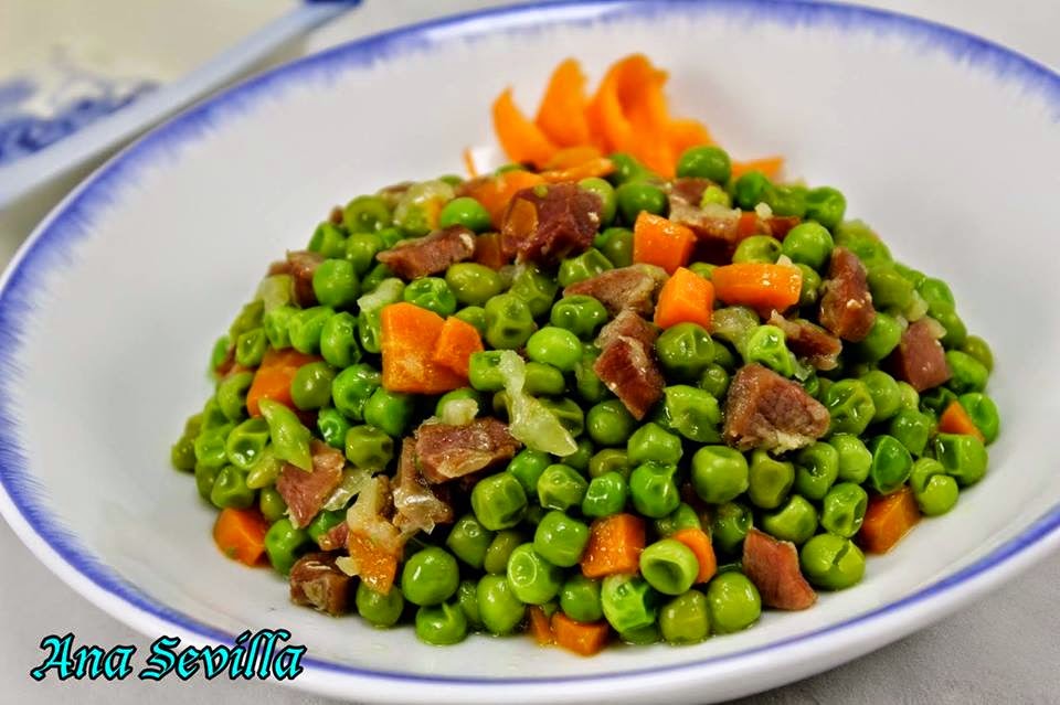 Guisantes con jamón en su jugo Thermomix Juani de Ana Sevilla