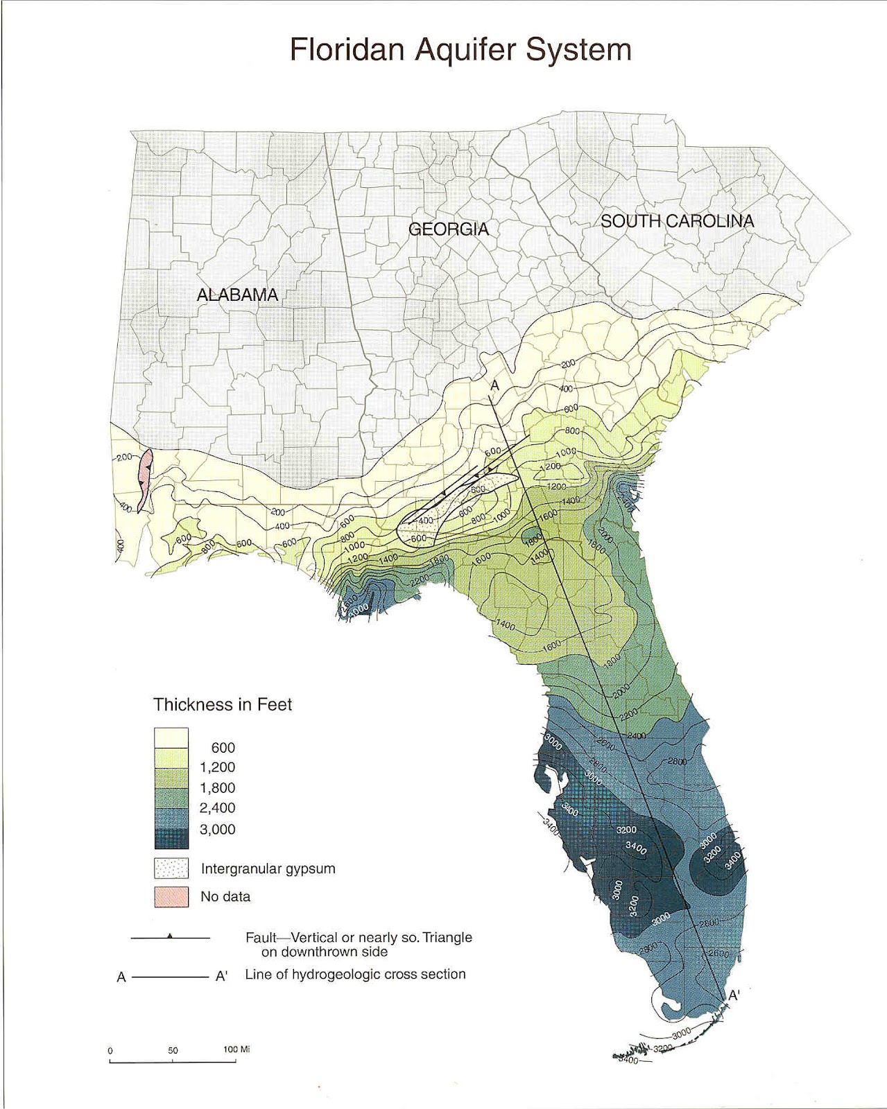 the blue shows the thicker aquifer and the lighter colors shows where the aquifer isn t as thick or deep the blue shows the thicker aquifer and the lighter colors shows where the aquifer isn t as thick or deep
