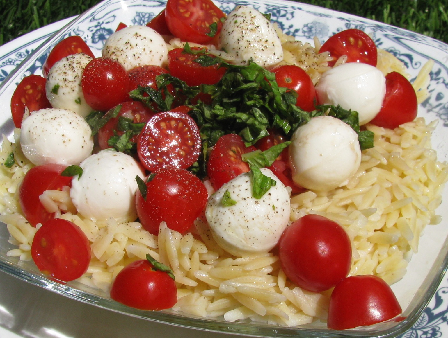 Corrie Food Fresh Mozzarella, Tomato, & Basil Orzo Salad