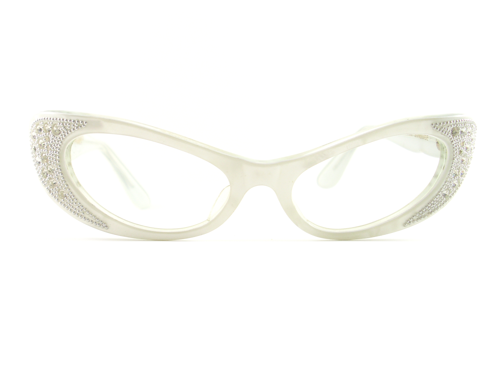 Prescription Cat Eye Glasses Rhinestones Pearl Prescription Cat Eye Glasses Rhinestones Pearl
