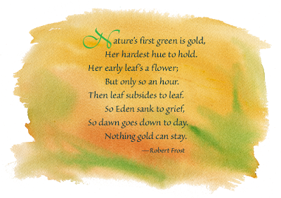 Robert frosts nothing gold can stay: poem meaning 