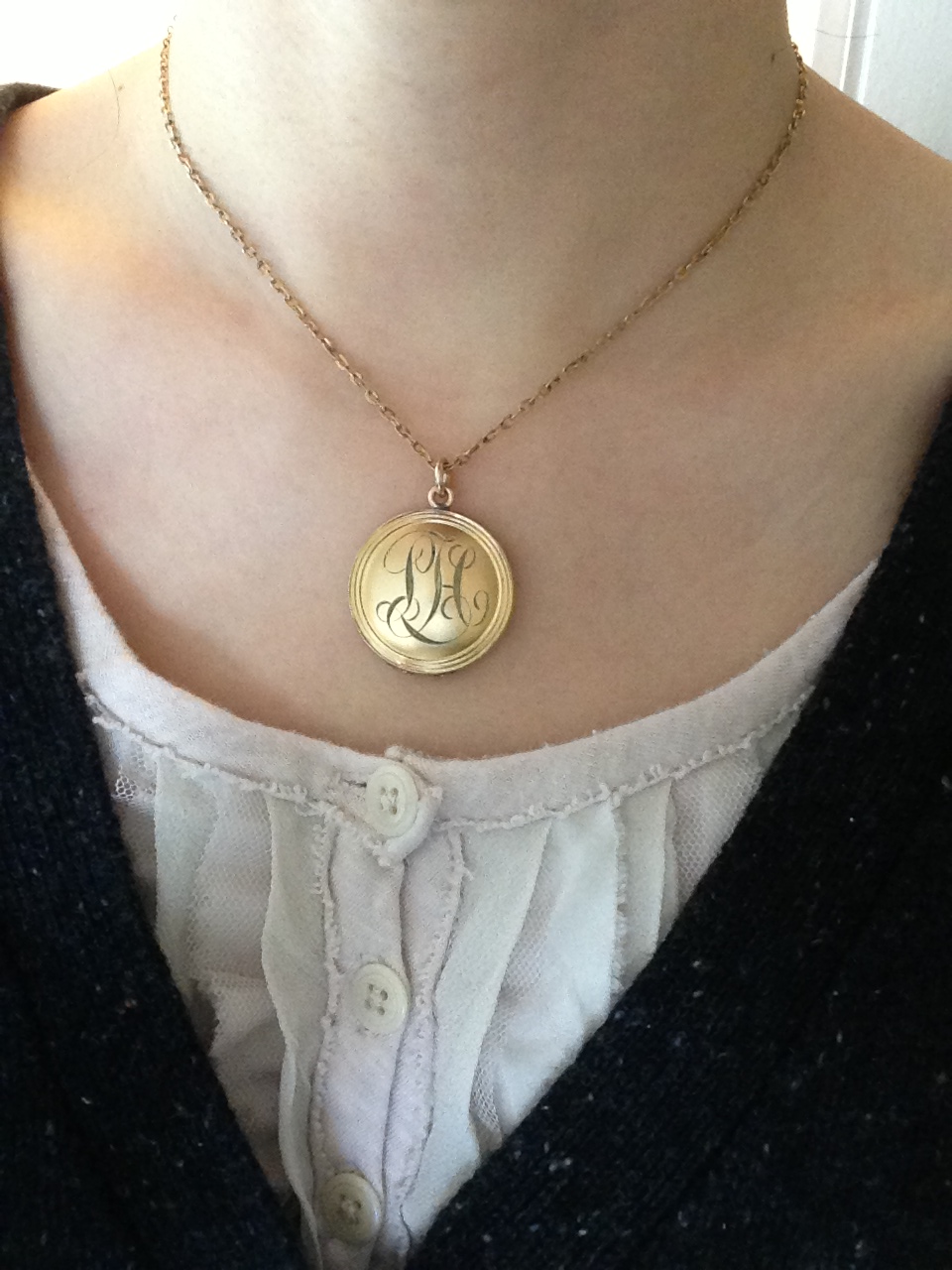 MemoryStation Victorian Monogram Locket "LH", W&H Co.