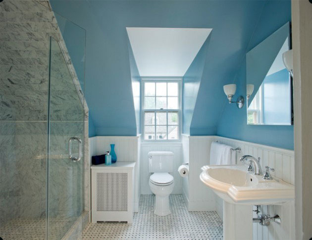 ванная на мансардном этаже: 20 вариантов дизайна фото