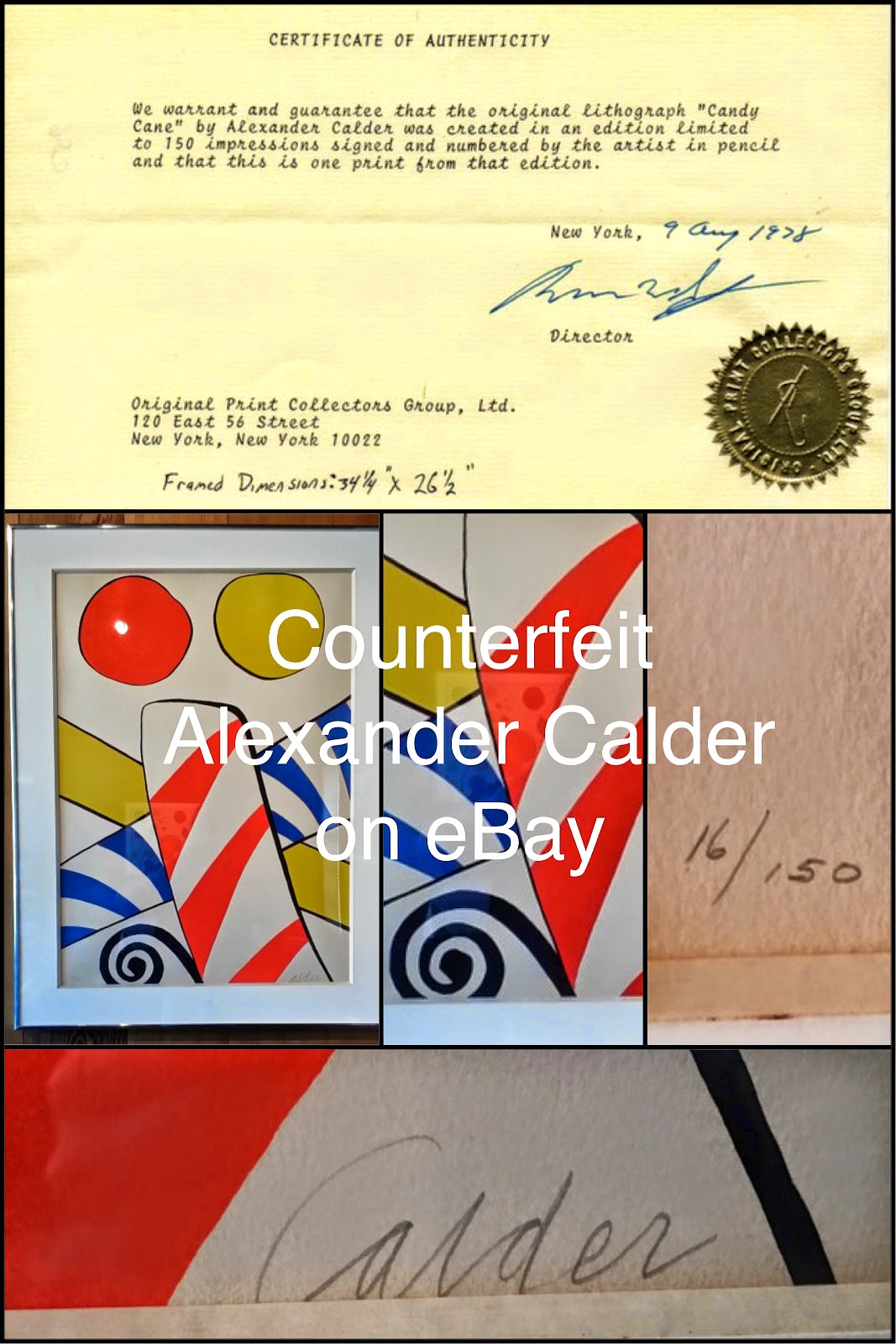 Images used by the-strongman on eBay to offer Counterfeit Calder Images used by the-strongman on eBay to offer Counterfeit Calder