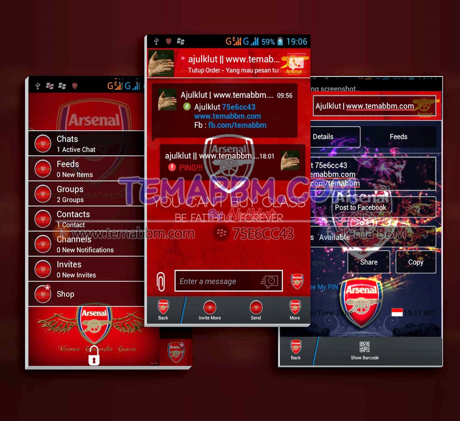Tema BBM Arsenal Tema BBM Arsenal