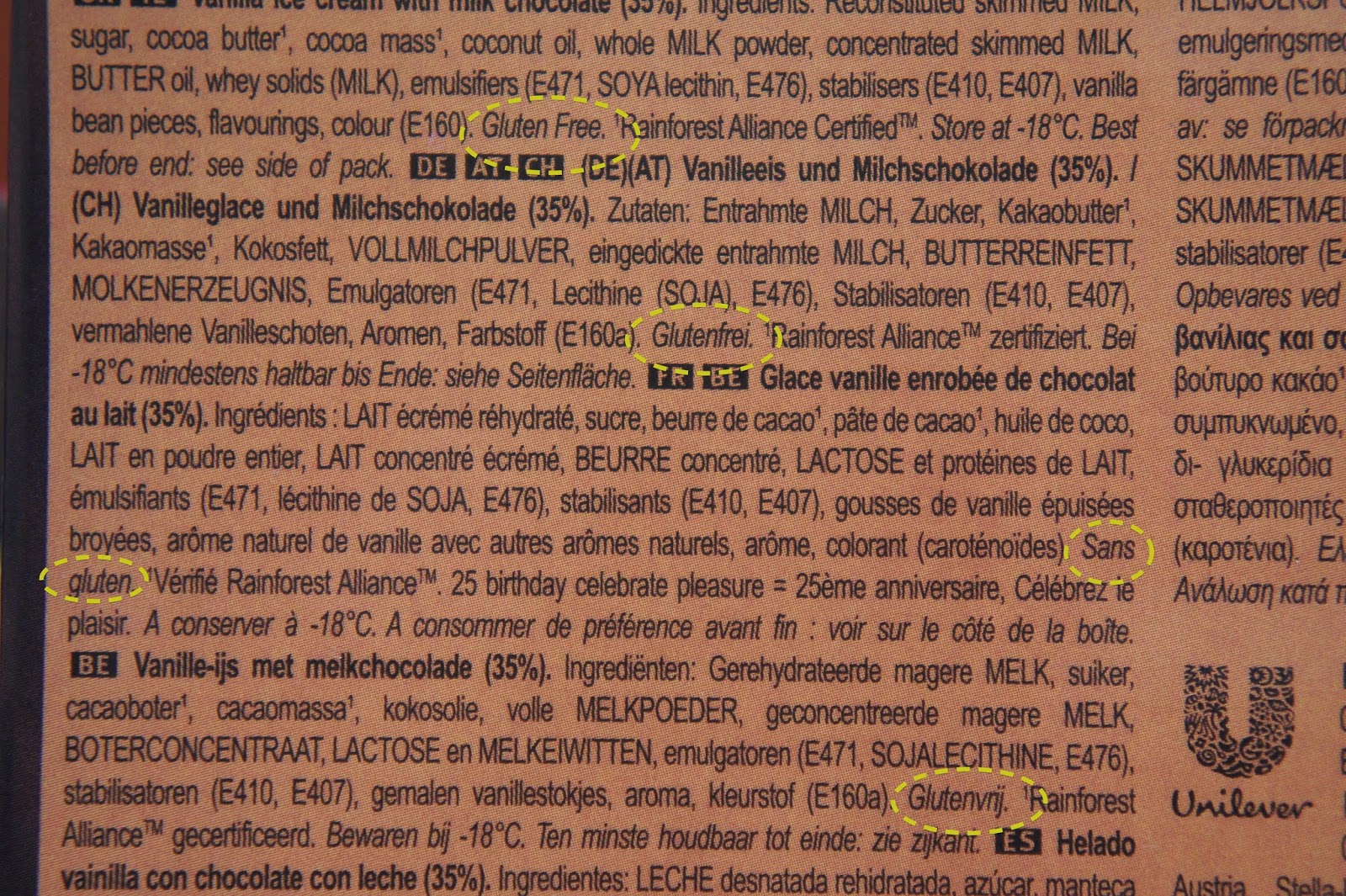 Eis von MAGNUM fast alle glutenfrei! Ein glutenfreier Blog