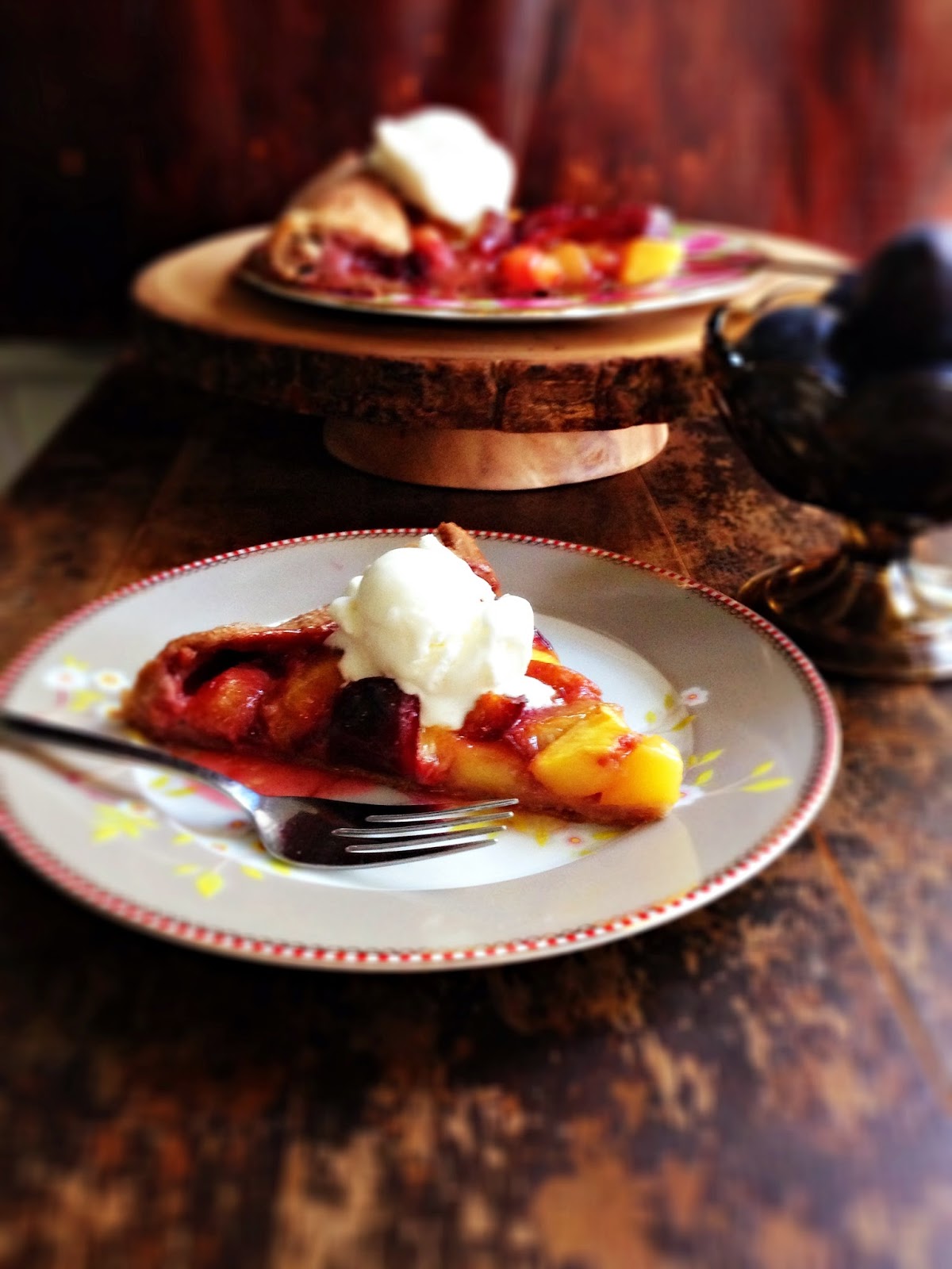 sweetsugarbean Plum & Nectarine Hazelnut Galette