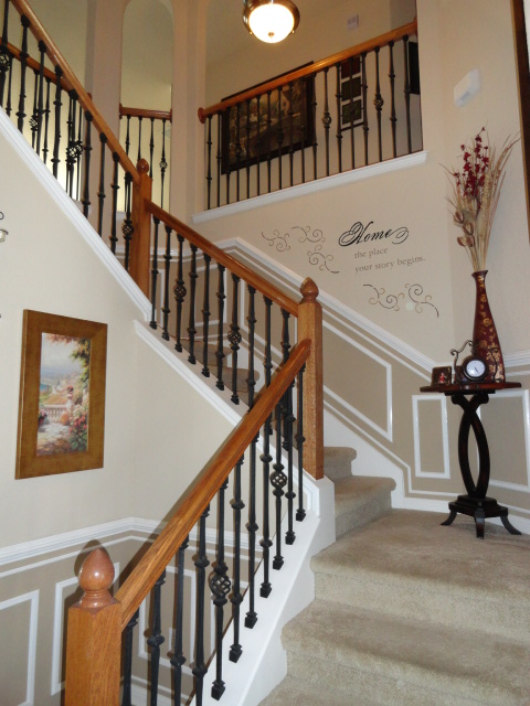 Our Home Away From Home: DIY STAIRWELL MOLDING