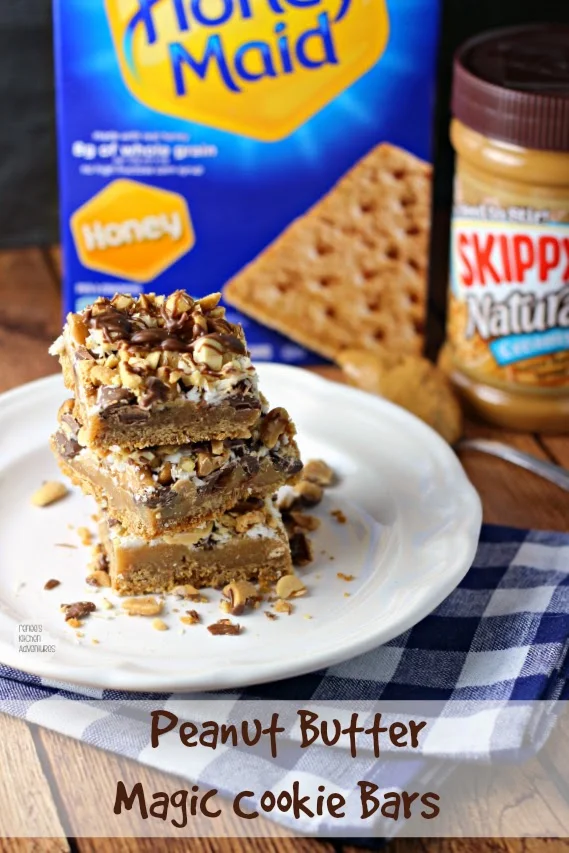 Skippy Peanut Butter Magic Cookie Bars | Renee's Kitchen Adventures  A peanut butter lover's dream! #ad #PBandG