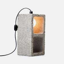 luminária de concreto