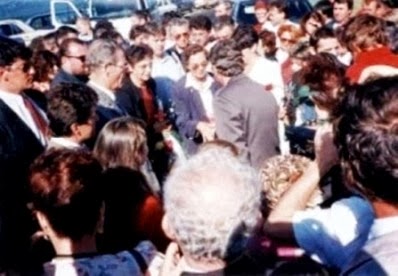 August 1997 - Sosirea MS Regelui Mihai și MS Reginei Ana în Bistrița-Năsăud