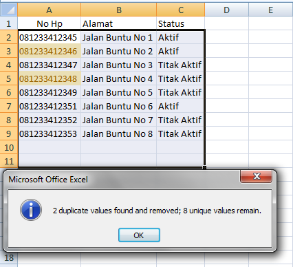 Rumus Fungsi Excel: Tools Untuk Menghapus Data Duplikat