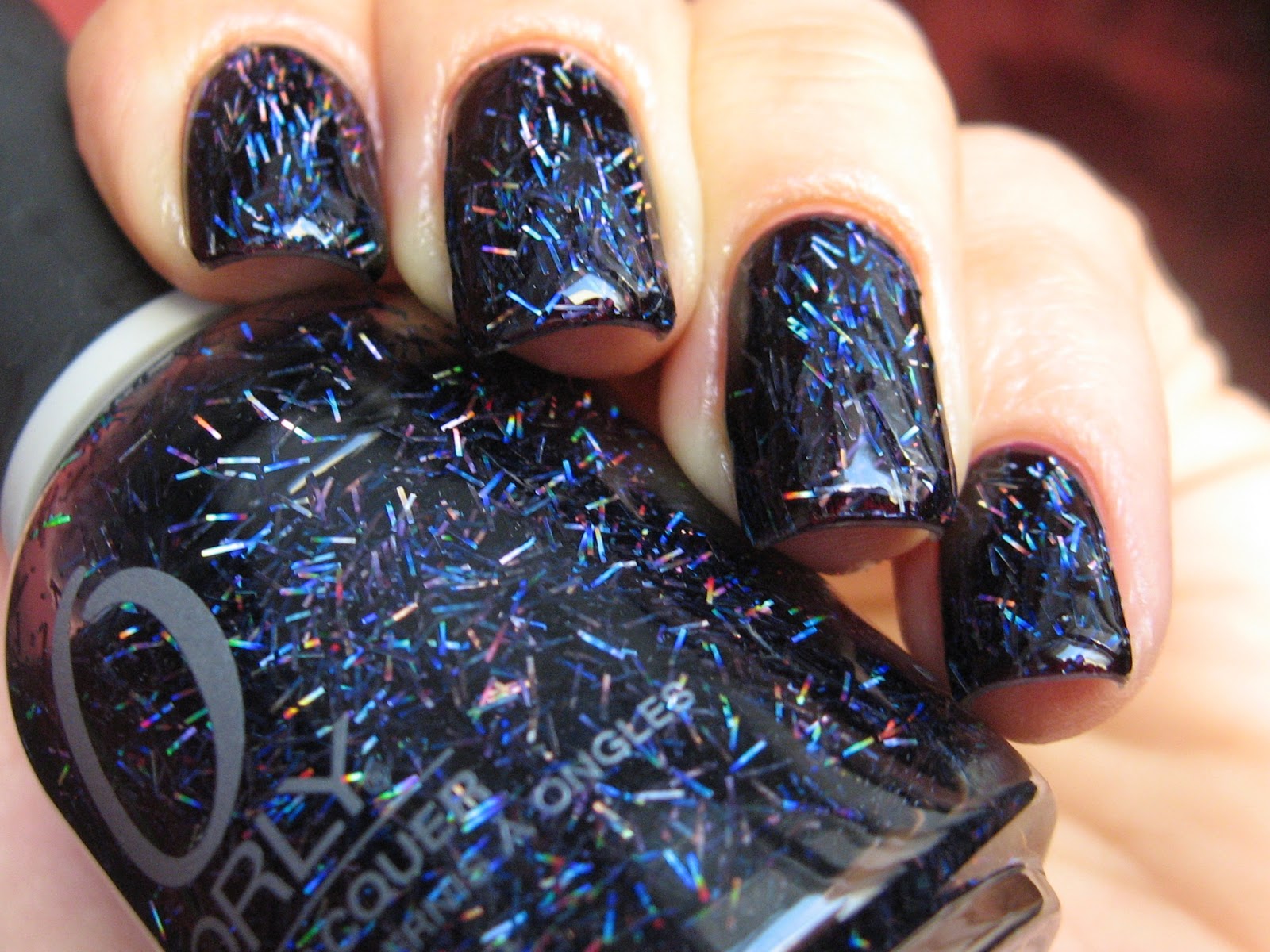 Orly Sunglasses At Night Navy Dark Blue Holo Holographic Glitter