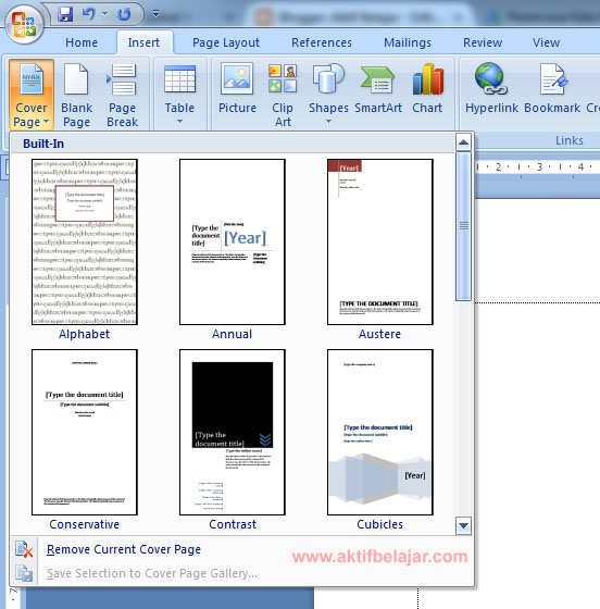 Cara Mudah Membuat Cover di Microsoft Word 2007 - Aktif ...