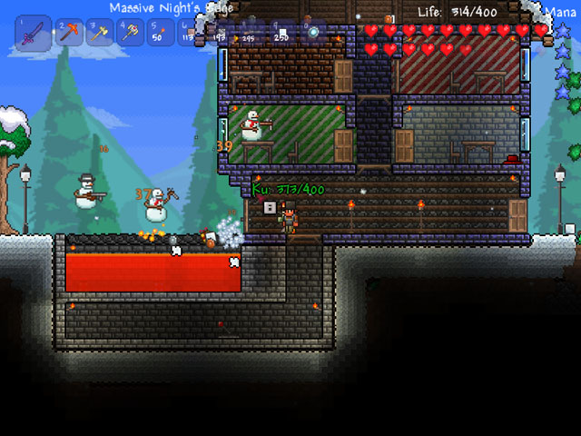 My underground Forge (Lava-powered) : Terraria