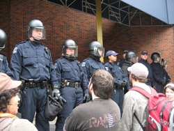 police halifax state tomorrow atlantica conference trade canada today protesters steps block front