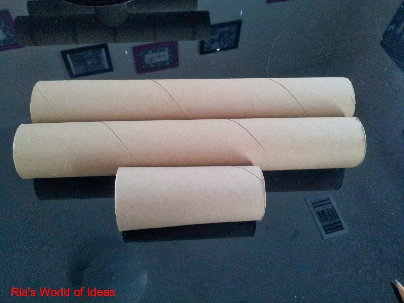 Ria's World of Ideas DIY Paper Towel Roll Jewelry Holder