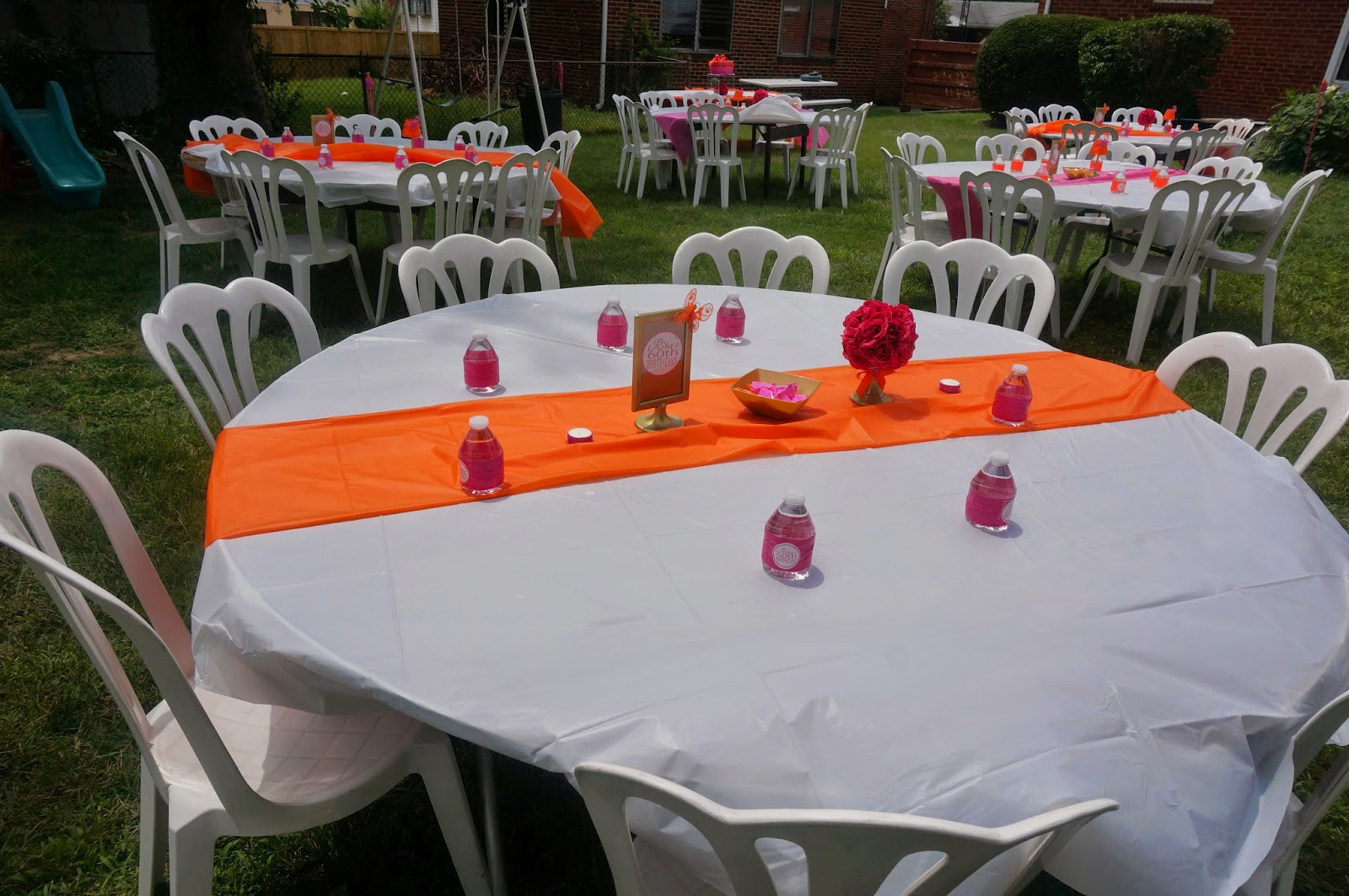 Felicia's Event Design and Planning Birthday Party Orange and Pink