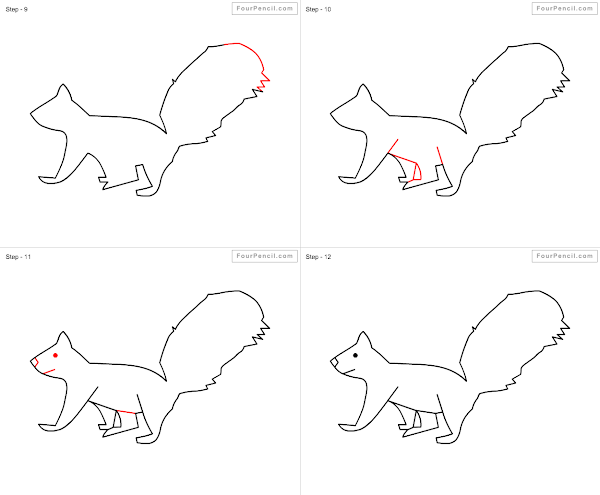 How to draw cartoon Squirrel - slide 3