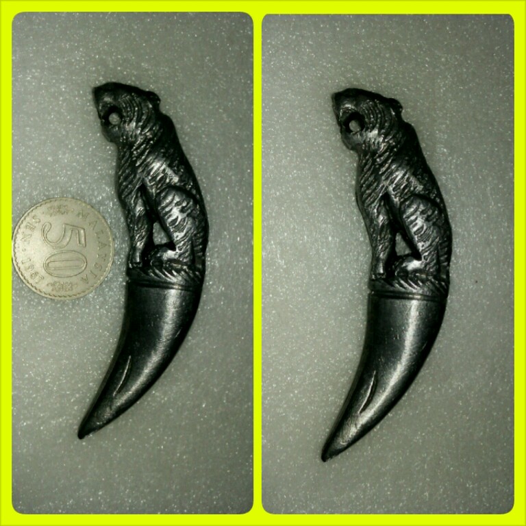 Koleksi Geliga & Khazanah Asli Taring harimau timah hitam peribadi