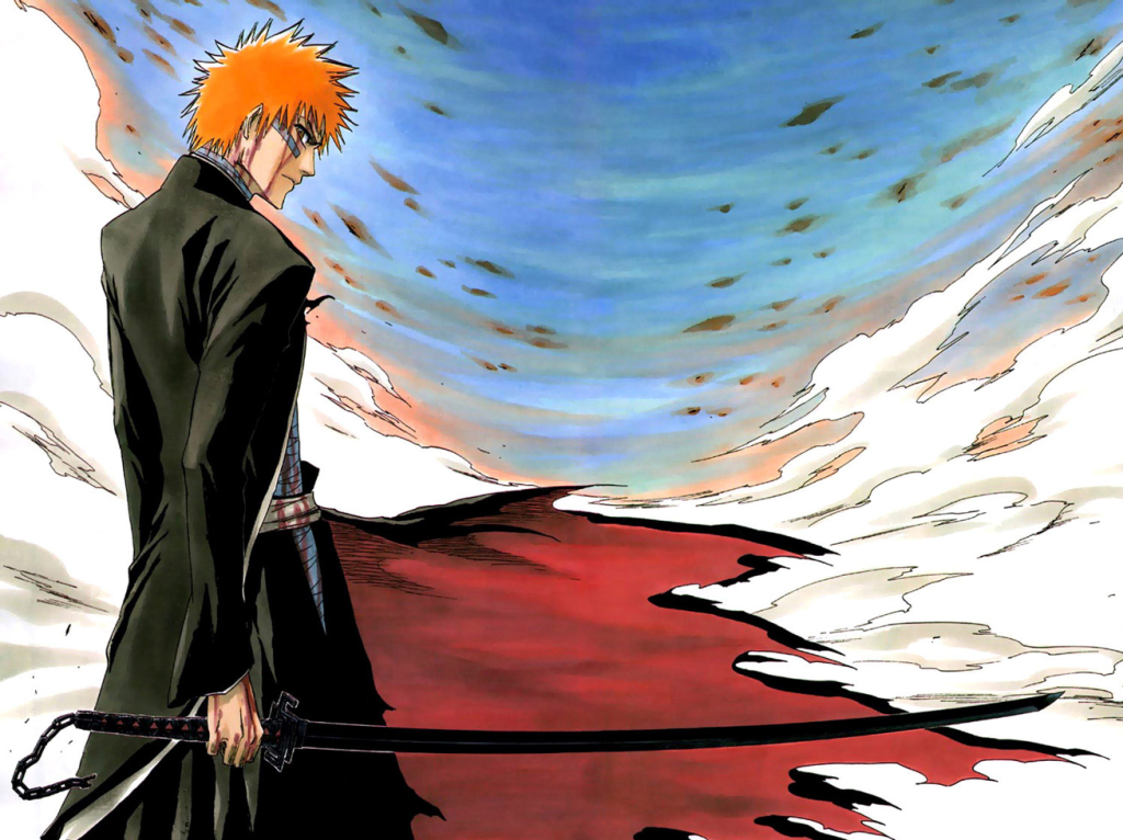 Ichigo with the reflection of his enemy in his bankai awesome