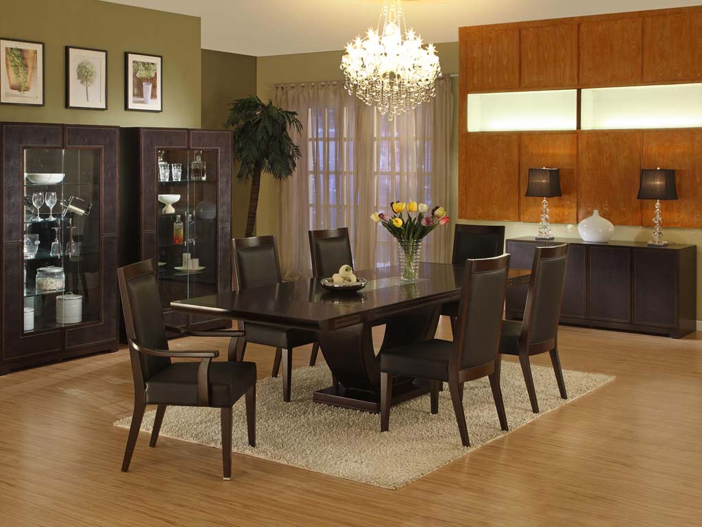 fancy l shaped dining room