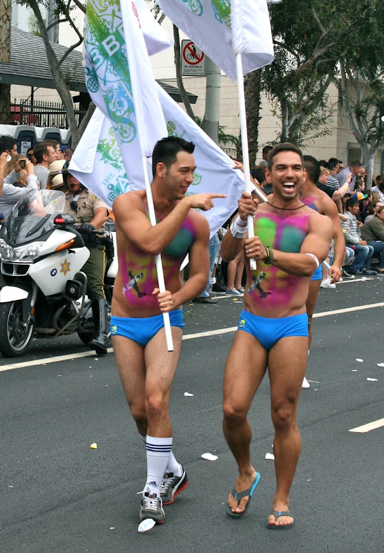 Abbey muscle boys WEHO Pride Parade