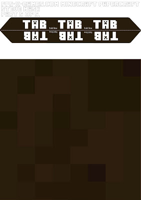 Minecraft Steve head mask template 5-5 Minecraft Steve head mask template 5-5